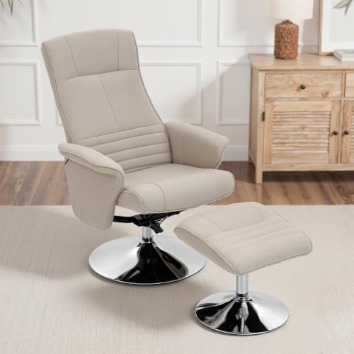 HOMCOM Fauteuil relax Tissu en polyester 69x71x104cm - vue 9