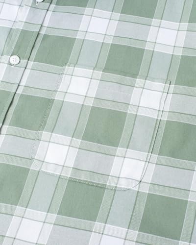 Image of Alimens & Gentle Mens Solid Oxford Shirt Long Sleeve Dress Shirt Work Casual Button Down Shirts with Pocket