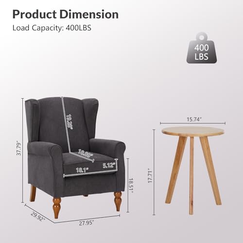 Sillón Plegable Tela Gris miniatura 2