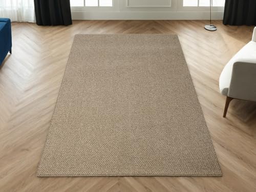 AKCILA New Topaz Modern Teppich Wohnzimmer 200x300 cm Braun – Schlingenflor Kurzflor Flur Teppich Boho, Tepiche Schlafzimmer, Area Rug Living Room