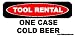 Tool Rental: One Case Cold Beer Toolbox Bumper Sticker / Decal