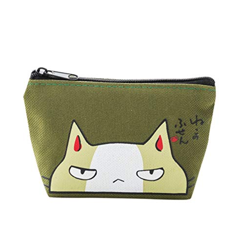 Preisvergleich Produktbild Creative Cute Cat Geldbörse Zipper Mini Coin Pouch - Grün