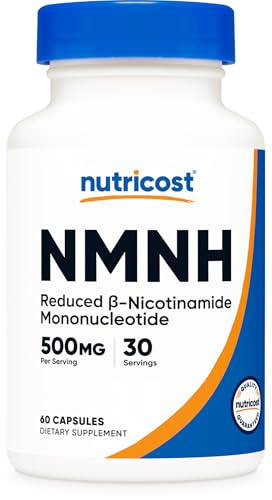 Nutricost NMNH Supplement (500mg) 60 Capsules 30 Servings Vegan GMO-Free