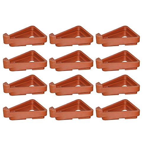 SagaSave Maceta de plástico con forma de triángulo de resina, para plantas, para plantas, para jardín, interior o exterior, 12 unidades