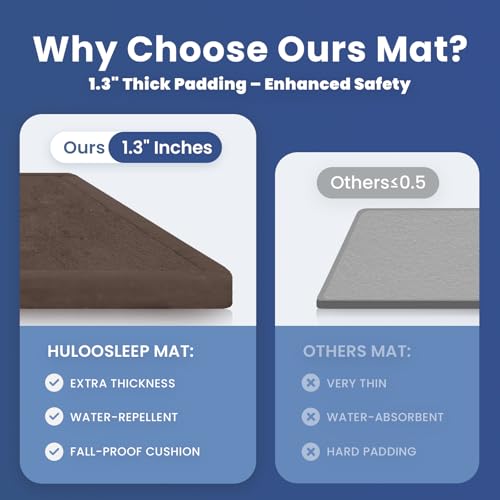 Image of Extra Large 79 inchx118 inch Baby Activity Play Mat for Floor, 1.3 inch Thick Elasti Foam for Tummy Time & Crawling, Non-Slip Nursery Rug for Infants, Toddlers & Kids, Tatami Style Mat for Yoga, Living Room, Classroom & Playroom(Dark Brown)