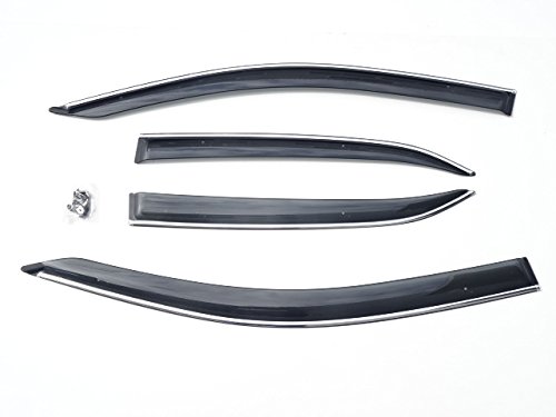 【パーツヤードオンリーワン】トヨタ用 カローラ アクシオ 140 系 (2006年10月から2012年5月まで) 取付金具付き メッキモール ドアバイザー サイドバイザー ドア サイド バイザー カローラアクシオ