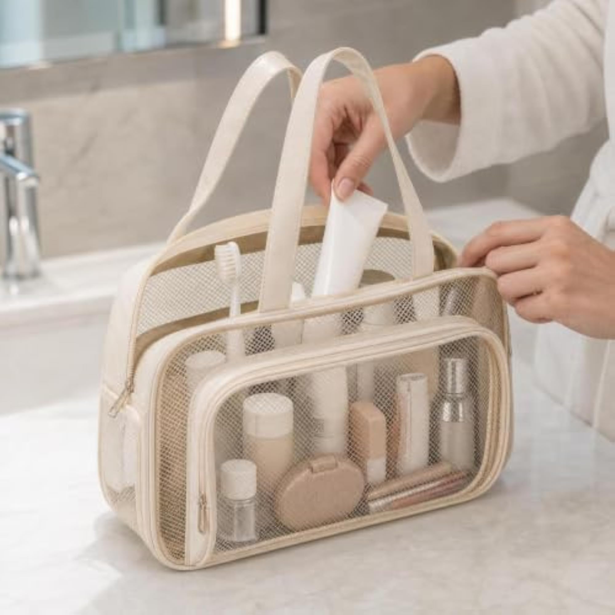Large Capacity Waterproof Travel Bag with Shoe Compartment