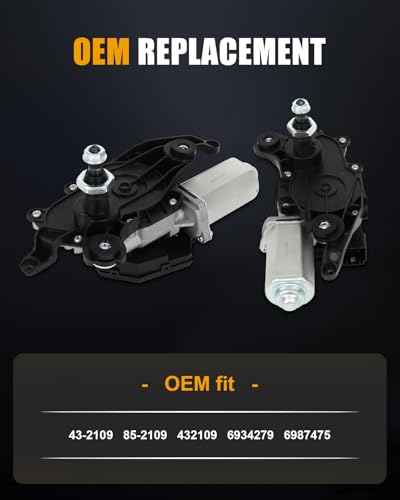 Image of ROADFAR Rear Windshield Wiper Motor Fit for Mazda for Tribute 2008-2011 | For Ford For Escape 2008-2012|For Mercury For Mariner 2008-2011|Replace 8L8Z-17508-D|WM-693|ZZC067450R00|8 Pins