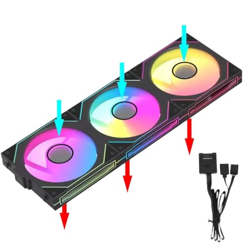 Ventilador para caja de PC de 120 mm JUMPEAK MX120 ARGB modular Black Forward