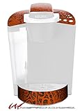WraptorSkinz Decal Style Vinyl Skin compatible with Keurig K40 Elite Coffee Makers Folder Doodles Burnt Orange (COFFEE MAKER NOT INCLUDED)