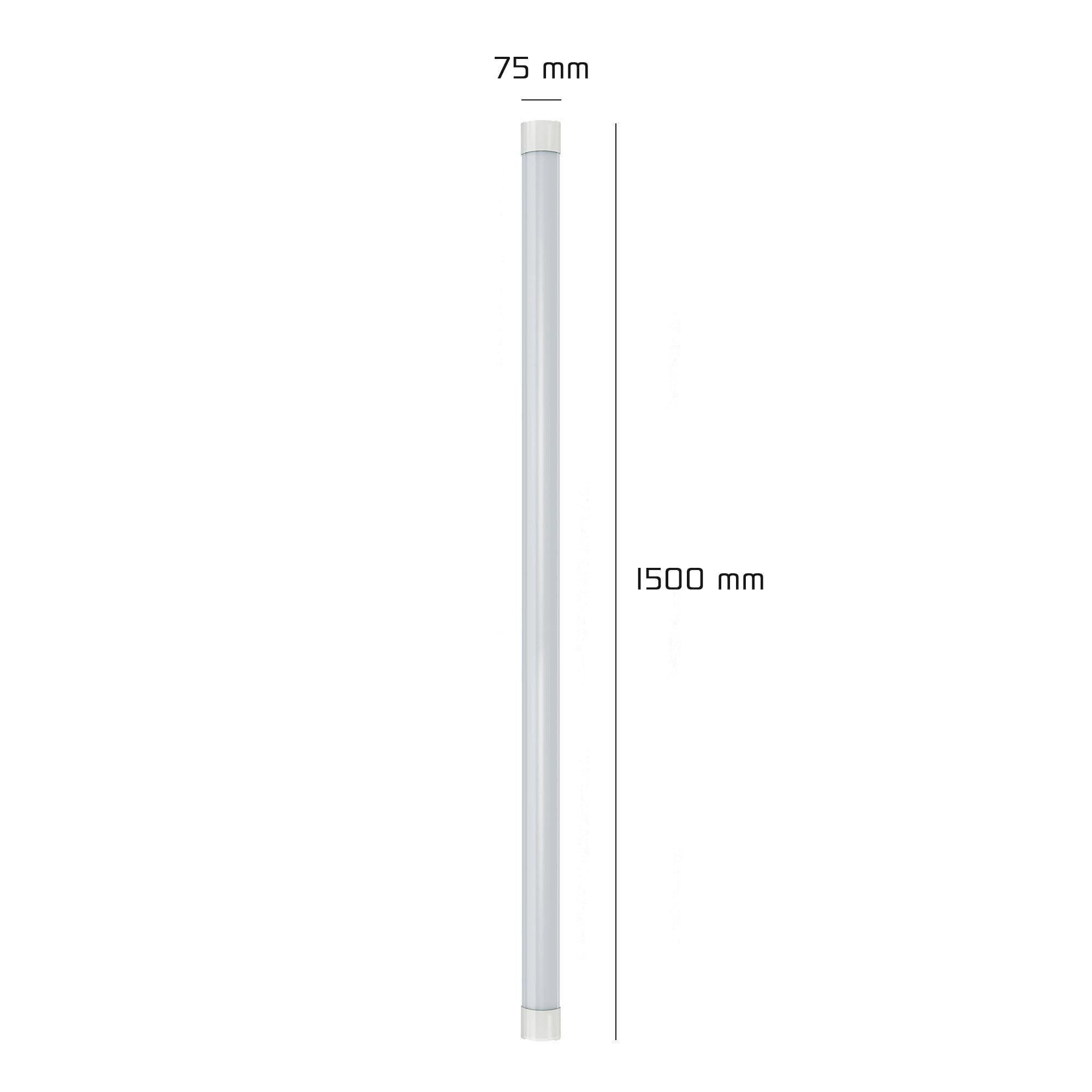 Ledvion - 10 pezzi, Plafoniera led soffitto, 150cm, IP20, 40W, 120 lm/W, Bianco neutro, 4000K, Accoppiabile, Plafoniera Garage, Neon led, lampada da laboratorio, lampada da cantina