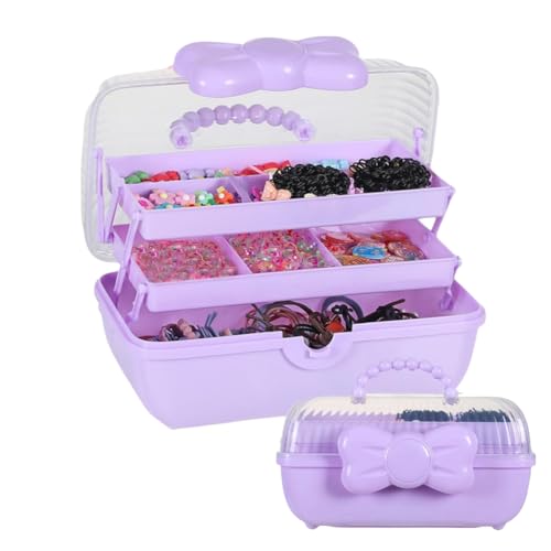 Huniupore Hair Accessories Organizer for Girls Headbands, Clips, Ties Baby Girl Supplies, Lockable...