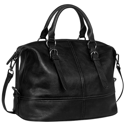 Image of HESHE Leather Tote Bag Shoulder Purses for Women Satchel Crossbody Handbags