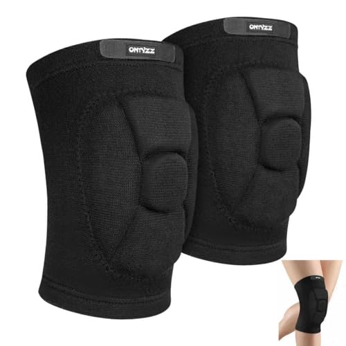 ONTYZZ Volleyball Knieschoner 1 Paar Atmungsaktiv Kniebandage Dehnbar Weich Knieschützer für Handball Tanzen