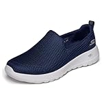 Skechers Women's Go Walk Joy-Evaluate Trainers, Navy Textile White Trim, 6.5 UK