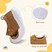 LeIsfIt Toddler Shoes Girls Boys Wide Shoes Kids Lightweight Barefoot Sneakers Slip on Tennis Sneakers Brown Size 5.5