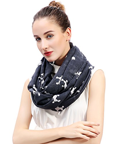 Lina & Lily Poodle Dog Print Women's Infinity Scarf Lightweight2
