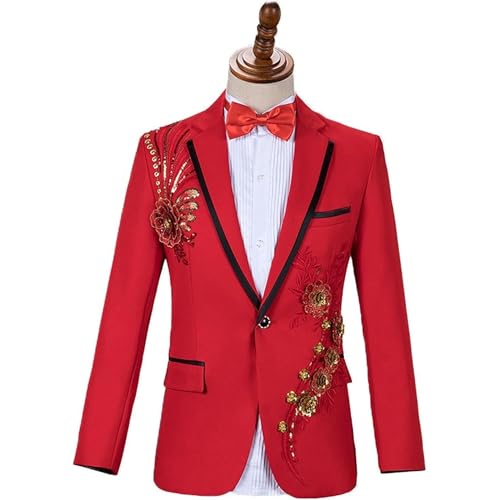 Mens 2 Pieces Luxury Printing Suits 1 Button Dinner Tuxedo Sets Jacket Pants Prom Wedding Elegant Suit2