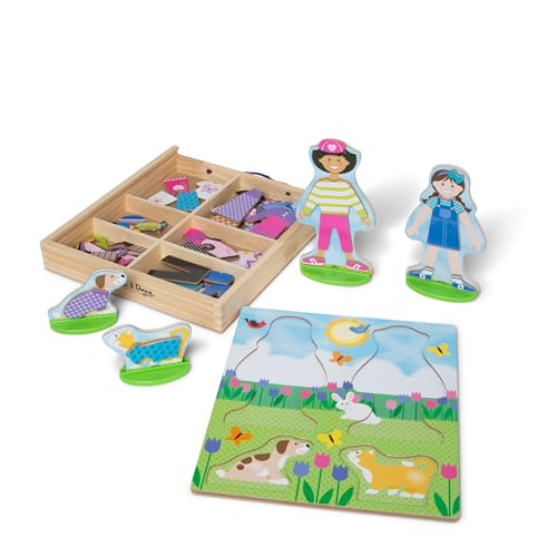 Melissa & Doug Ensemble de Jeu de Tenues vestimentaires magnétiques Mes Meilleures amies