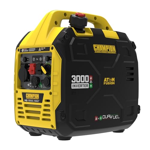 Champion Power Equipment Power Inverter Dual-Fuel (potencia máx. 3000 W, inversor portátil, tiempo de funcionamiento de hasta 11,5 horas)