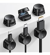 Cord Organizer [1s Lock] Spring Cable Holder Clips - Lamicall 6Pack Desk Cable Management Clips, ...