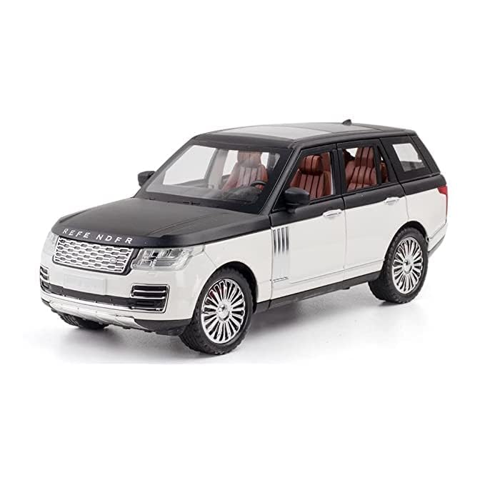 Image of Exclusive Alloy Metal Pull Back Die-cast Cars 1:24 Scale Model with Sound Light Mini Auto Toy for Kids (Colors as Per Stock)(Landroover)