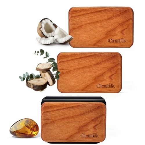 Car Air Freshener - Wood Air Freshener - Car Odor Eliminator for Visor Clip-Variety Scent Refill, Vehicle Scent Diffuser for Cabin, Truck & SUV - Pack of 3 (Teak-Amber-Cabana)-CLIP INCLUDED
