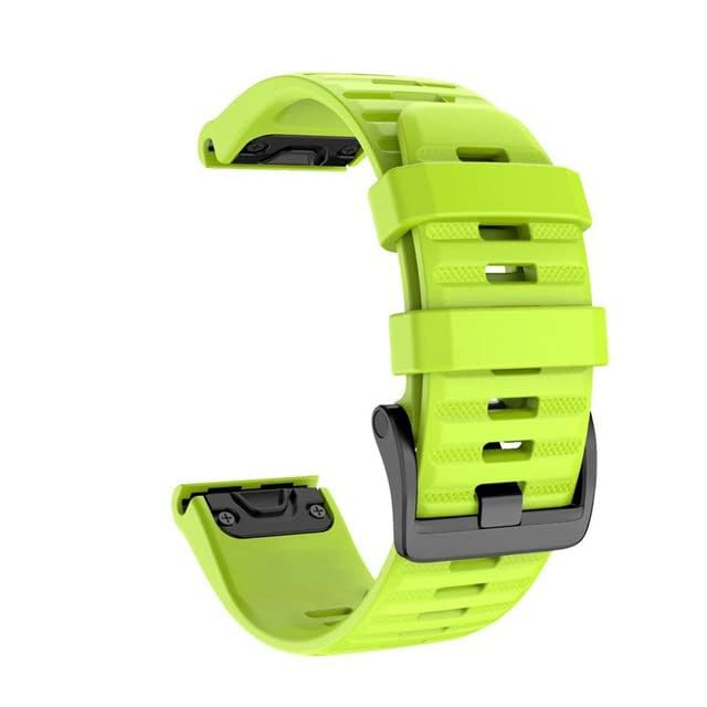 YUXUAN QuickFit 20mm Easy Fit Silicone Replacement Strap – Compatible with Garmin Fenix 8 43mm/epix Pro 42mm, Fenix 7S/6S/6S Pro/5S/5S Plus, D2 Delta S Smartwatches (Green)