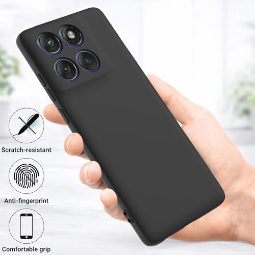 Image of Back Cover Compatible with Motorola Moto Edge 70 Fusion 5G | Full Camera Protection | Premium Liquid Silicon Case | Flexible Bumper Case for Motorola Moto Edge 70 Fusion 5G (Black)