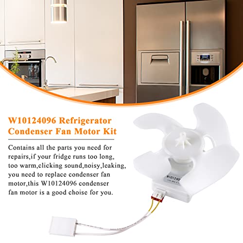 Compare W10124096 Refrigerator Condenser Fan Motor Fit for Whirlpool