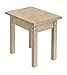 Recycled Plastic Small Side Table, Beige, 17" L x 17" W x 17" H
