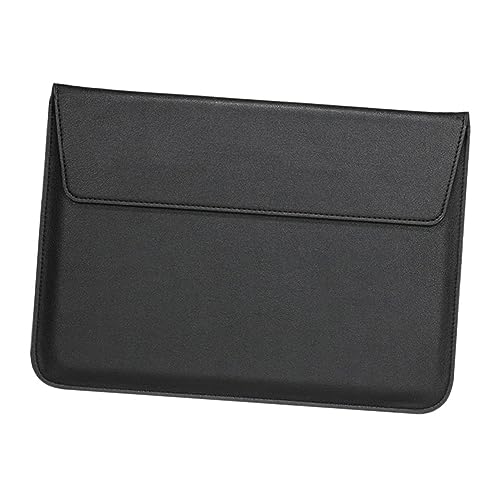 Funda para portátil negra de poliuretano impermeable y fina para maletín de trabajo