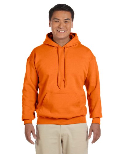 Image of Gildan Men's Heavy Blend Drawcord Hooded Sweatshirt, Safety Pink