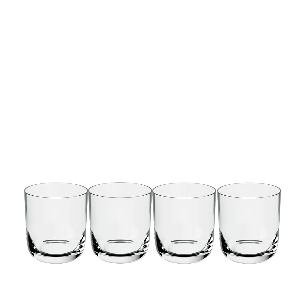 Villeroy & Boch Transparent - La Divina Whisky Tumbler Set 4 Pieces 250 Ml Clear, Dishwasher Safe, Drinking Glasses For Whisky, Juice Or Water, Glass Set, Drinkware, Tableware, Glassware, Crystal Glass