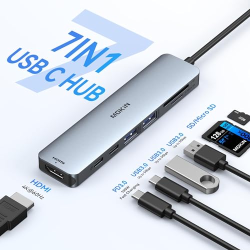 MOKiN USB C Hub HDMI Adapter Dongle for MacBook/Dell/HP/Lenovo Laptop - Image 3