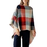 MELIFLUOS Women's Shawl Wrap Poncho Ruana Cape Cardigan Sweater Open Front for Fall Winter Spring (PC-DES-B03)