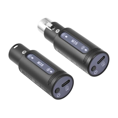 Sistema inalámbrico de micrófono XLR 2.4G, conexión estable, ideal para eventos en vivo, micrófono dinámico, transmisores y receptores para presentaciones y bodas, color negro, 1 juego miniatura 3