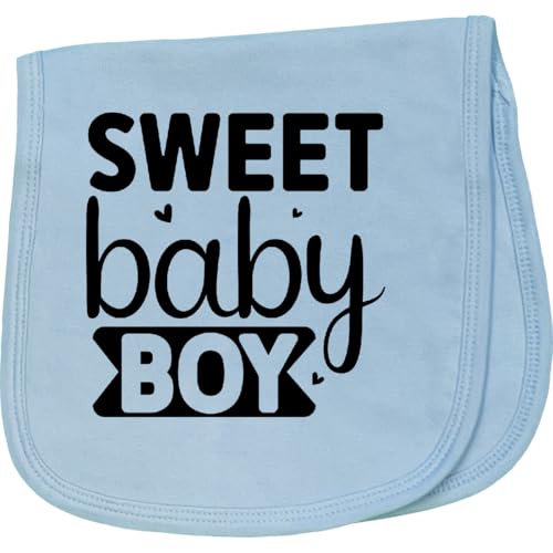 inktastic Sweet Baby Boy Baby Burp Cloth Light Blue 45930 - Main Image