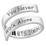 SELOPU Bangtan Boys Gift Kpop Bangtan Boys Ring You Never Walk Alone Love Yourself/J-HOPE/JIMIN/JIN/JK/RM/SUGA/V Bangtan Boys Lover Fans Jewelry Bangtan Boys Ring Jewelry Gift(JIMIN-RING)