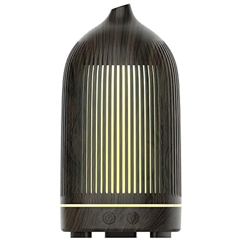 YBwanli Essential Oils Humidifier, 200 ml, Essential Oils Diffuser, Ultrasonic Humidifier with 7 Colours LED Lights and Auto Shut-off, Suitable for Home Office Cover