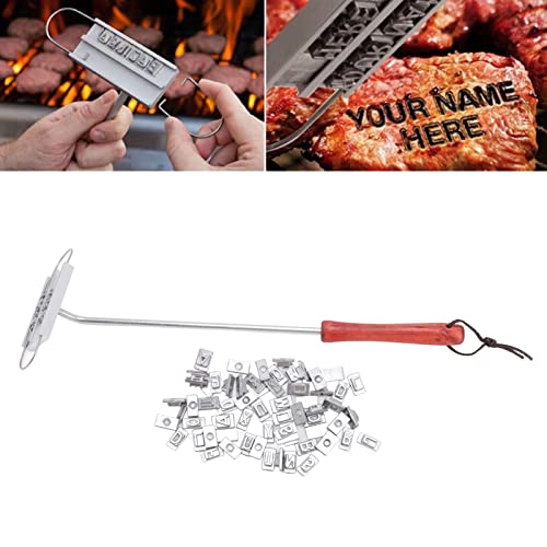 Hierro para marcar carnes con mango de madera miniatura 6