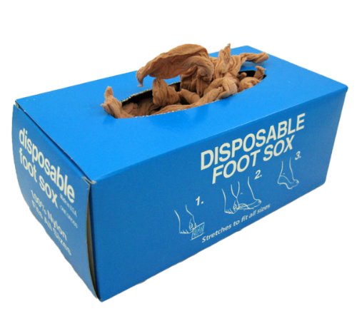 Disposable Tri- Sox Foot Sox, Tan- 1 Gross, 144 pcs