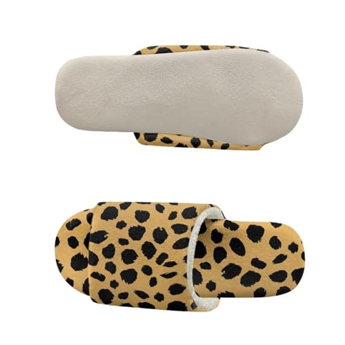 Fuzzy Open Toe Slippers for Women Warm Flannel House Slippers 4.5-124