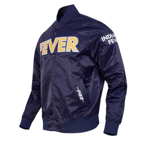 Pro Standard MENS WNBA INDIANA FEVER CLASSIC CHENILLE SATIN JACKET NAVY XL - Image 3