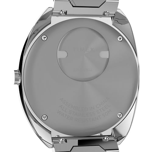 Image of TIMEX Reissue Analog Blue Tonneau Dial & Silver Stainless Steel Bracelet Band Water Resistant Men's Wrist Watch - TW2Y33100IK