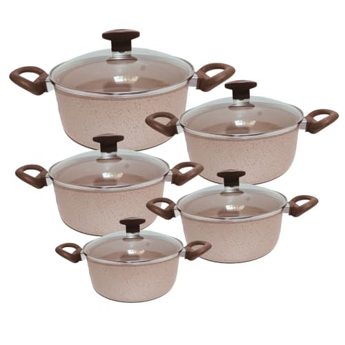 Conjunto de Caçarolas Crema 16 A 24 Tampa Vidro S/C