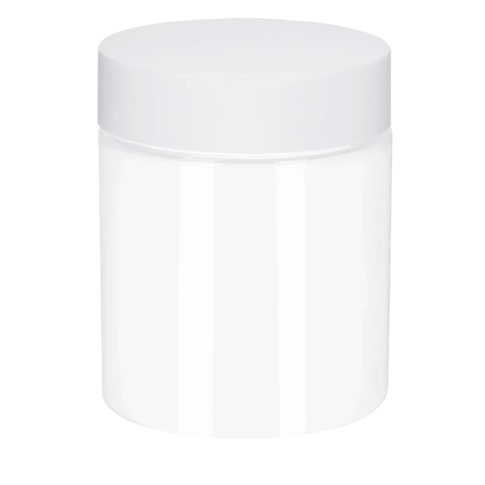 Kosmetiktiegel 6 stücke 30/40/50/60/80 ml Leere Kunststoff Kosmetische Make-Up Glas Töpfe Transparente Probe flaschen Lidschatten Creme Lip Balm Container FüR Lotion, Lippenbalsam, Creme(White-80ml)