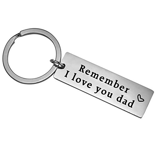 XYBAGS Fathers Day Idea for Dad from Son Daughter - Remember I Love You Dad Keychain, Birthday Christmas Personalized Gift for Papa