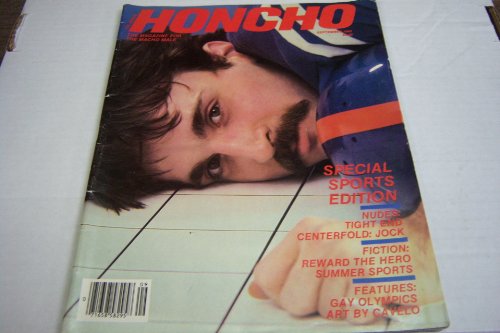 Honcho Gay Adult Magazine "Nudes: Tight End ,Centerfold: Jock" September 1982