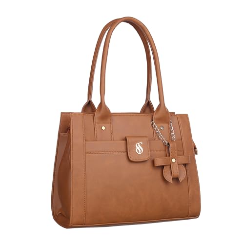 Fostelo Women's Ocean Side Satchel Tote Handbag for Women | Ladies Purse | Stylish Shoulder Bag | Gift For Women | Tan